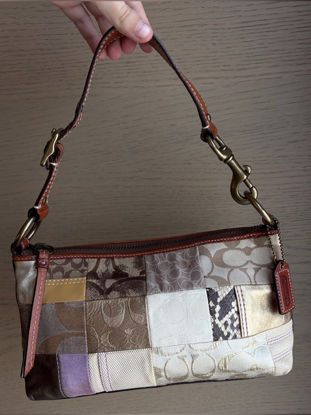 Coach holiday patchwork demi